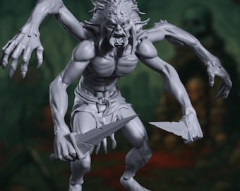 Feral Four-Armed Ambusher | Mutant Spider-like Assassin Miniature for RPG Encounters | by Monster Atlas