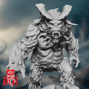 Arctic Yeti Mini | Giant Frost Ape Miniature for Chilly Tundra Adventures | By Monster Atlas