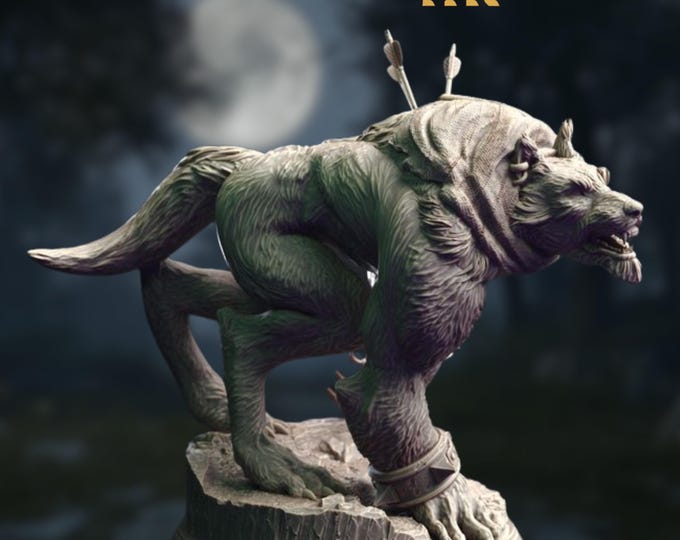 Feral Werewolf Stalker Mini | Cursed Pack Runner for Night Time Ambushes | By DM Stash