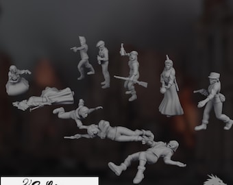 WWII Partisan Resistance Miniatures | Civilian Fighters & Saboteurs | By Eskice Miniatures