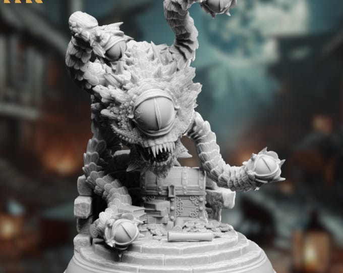 Observer Watcher Mini | Eyestalk Horror Monster Miniature for Dungeon Boss Battles | By DM Stash