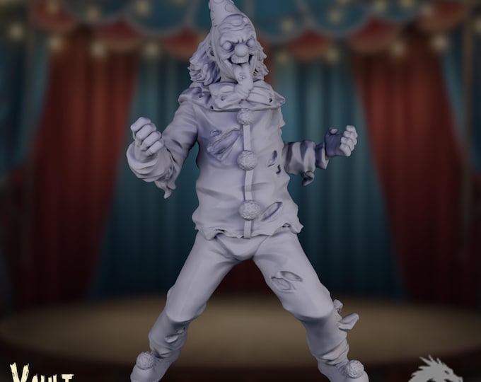 The Crooked Clown | Zombie Circus | Undead Performer Miniature | By VaultZ