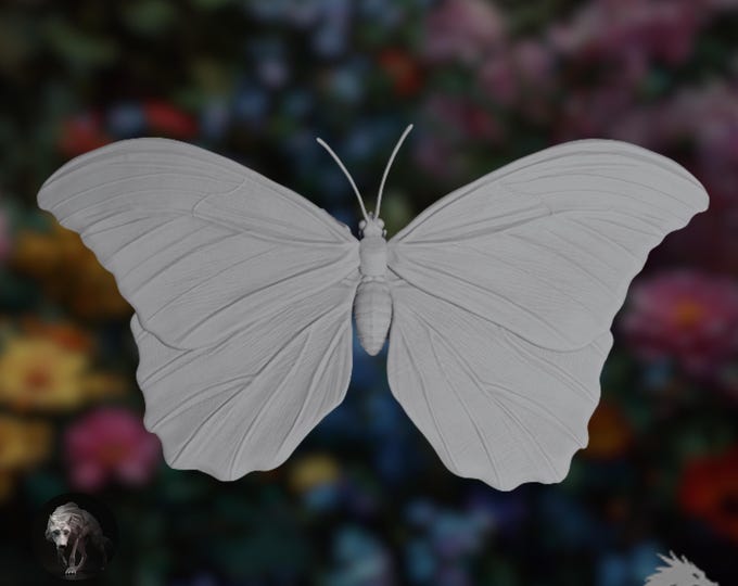 Winged Butterfly Model | Decorative Insect Sculpture | Paintable Nature Collectible | By Animal Den