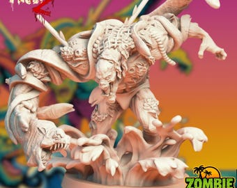 Undead Mutant Boss Mini | Zombie Island Sea Horror Miniature | Creature Feature by VaultZ