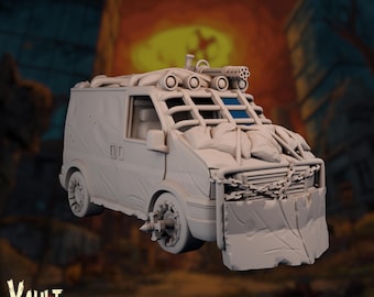 Killing Machine Survivor Van | Armored Apocalypse Vehicle Miniature | Zombie Campaign Terrain | By VaultZ