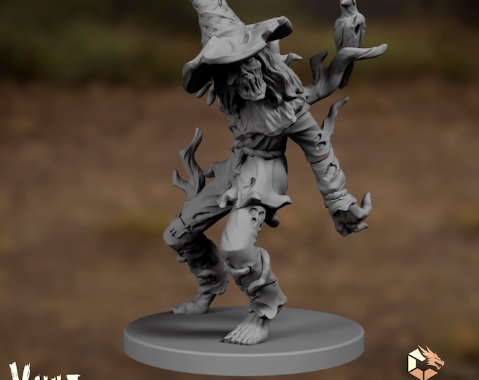 Scarecrow Zombie Mini | Undead Farm Horror Miniature | Cursed Field Monster | VaultZ