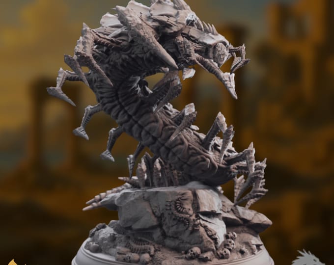 Shapeshifting Centipede Mini | Human-Faced Horror | Large Underground Enemy | By DM Stash