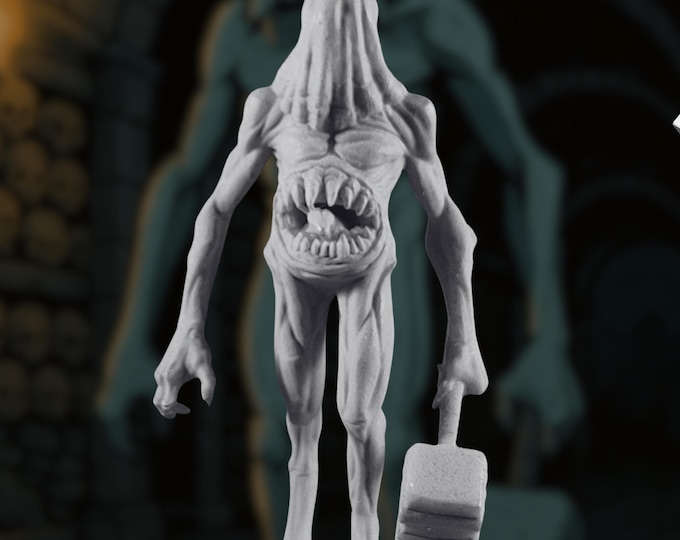 Faceless Horror Titan Mini | Huge Flesh-Eating Sledge Hammer Dungeon Monster | By Monster Atlas