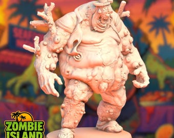 Greasy Zombie Tourist Boss Mini | Beach Horror Infected Walker Miniature | For Zombie Survival TTRPG's | By VaultZ