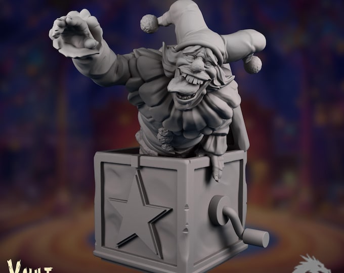 Circus Jack Zombie Mini | Creepy Toy Box Clown Miniature | VaultZ Apocalypse Series | by VaultZ