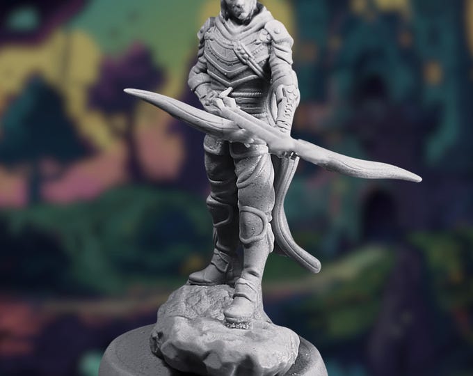 Human Ranger  Mini | Male Longbow Fighter  Miniature | by TPK Labs