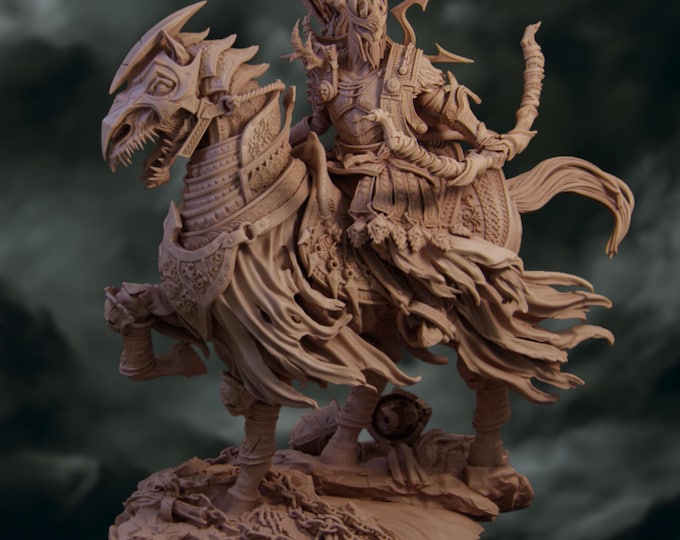 Conquest Resin Statue | Armored Four Horsemen Rider, Warhorse Model Kit