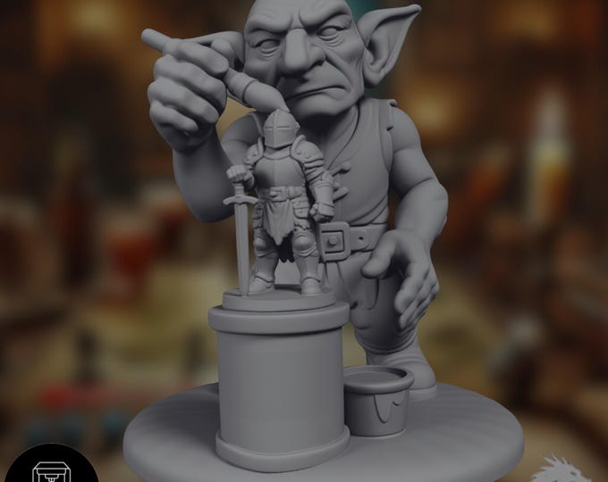 Goblin Mini Painter Figurine | Resin Artist Diorama | Nafarrate