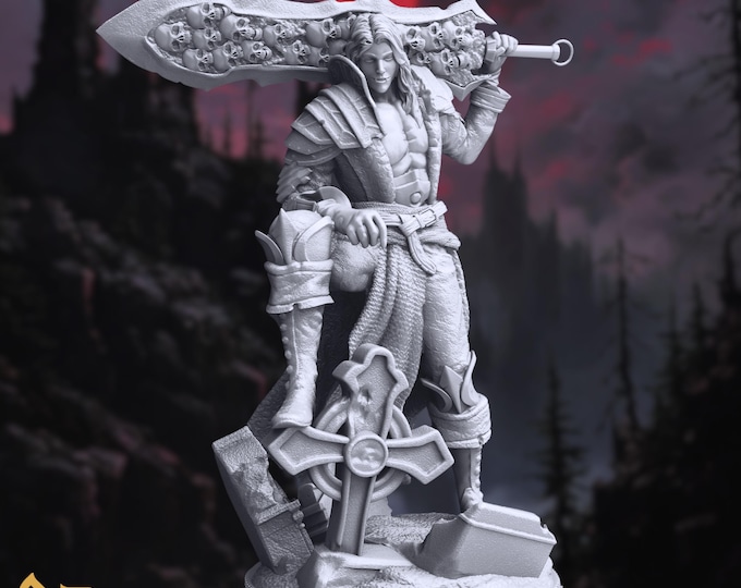 Vampire Barbarian with Greatsword Mini | Gothic Undead Battle Master Miniature | By DM Stash