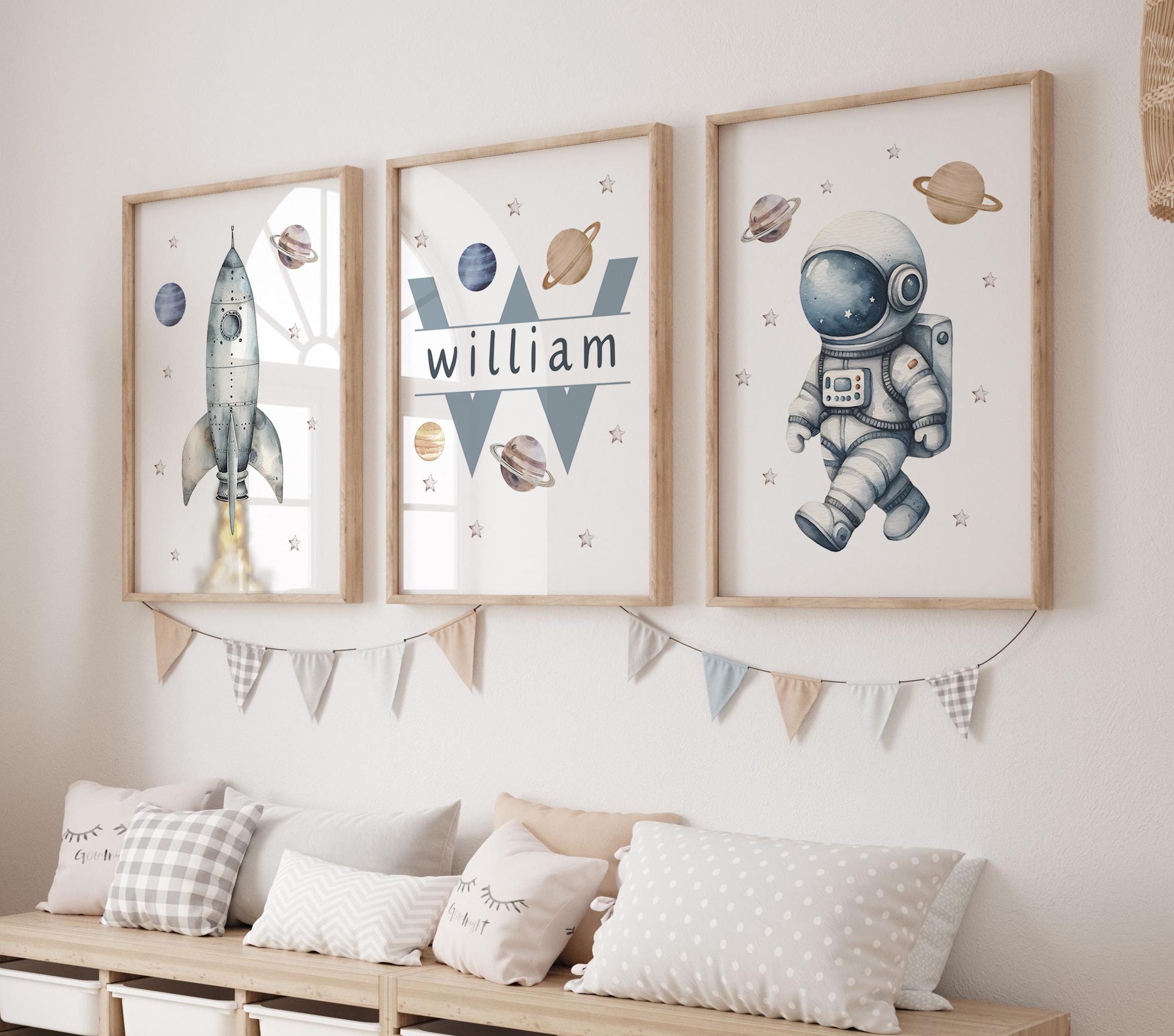 Space Nursery Prints, Outer Space Printable Wall Art Set of 3 for ...