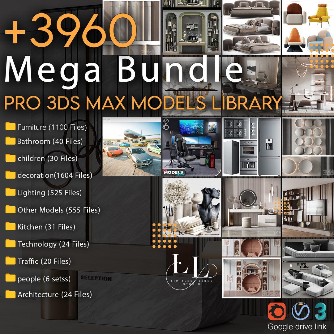 3960+ Pro 3DS Max Models Library | Professional Interior & Architecture ...