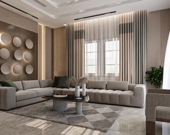 Servicio de renderizado 3D de salas de estar / Visualización de interiores / Renderizado profesional en 3ds Max