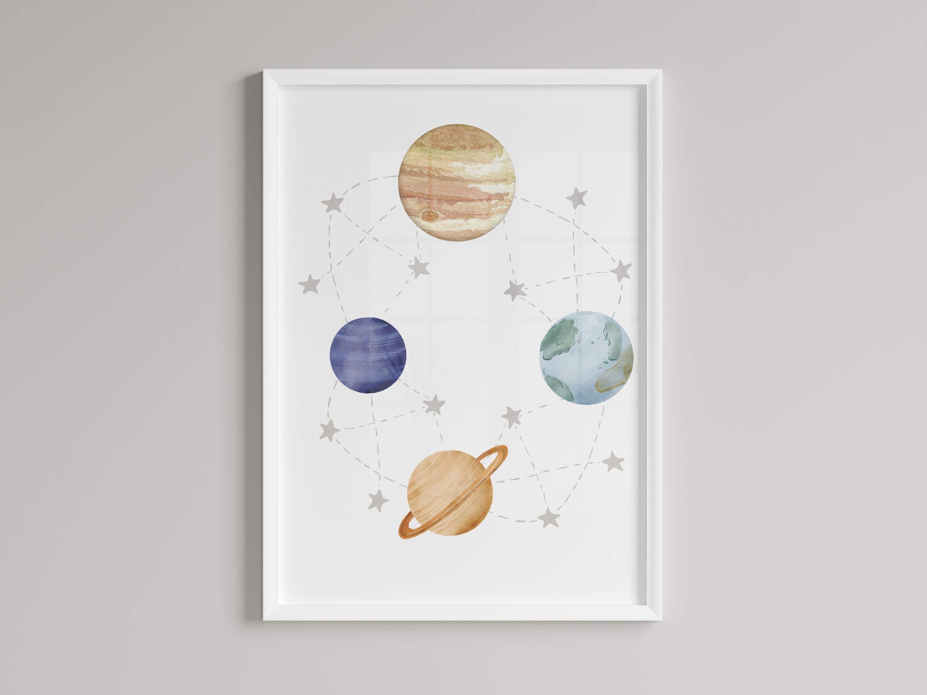 Space Nursery Prints, Outer Space Printable Wall Art Set of 3 for ...