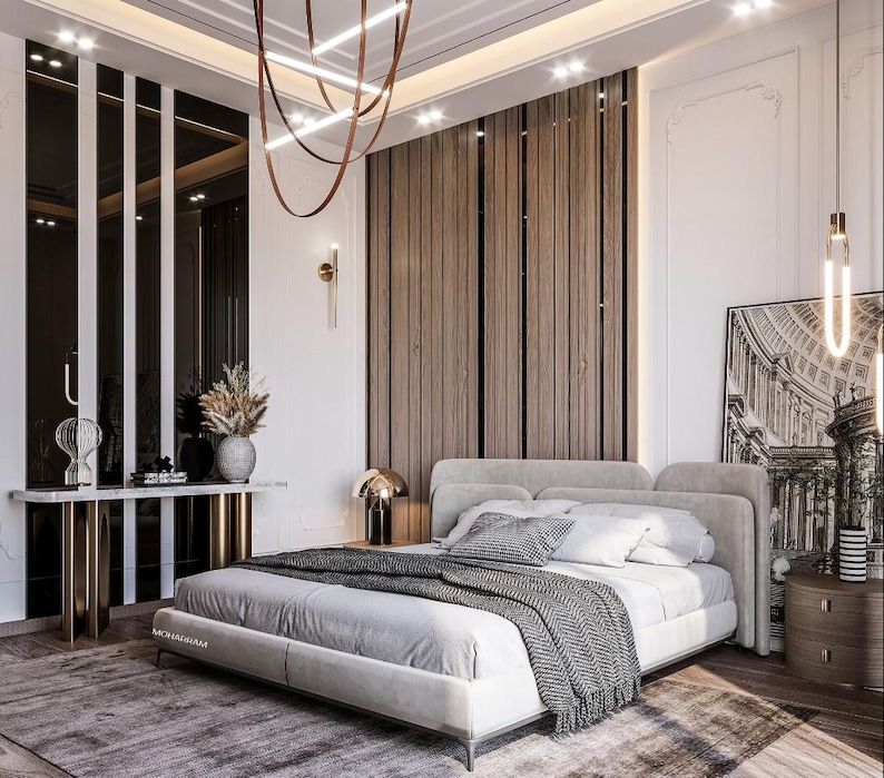 Custom Master Bedroom Design 3D Render | Interior Design Service, Home ...