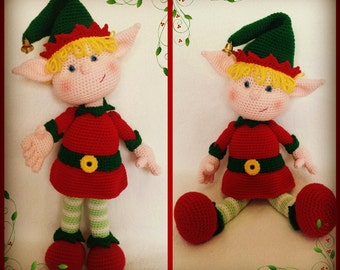 Amigurumi Eli The Elf - Christmas Crochet PATTERN ONLY