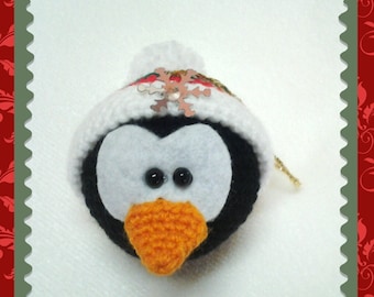 Crocheted Penguin Tree Ornament Pattern by Crafty Threads