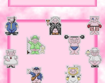 This Little Piggy - Pigs At Work - Cross Stitch Pattern