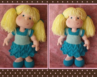 Matilda Doll - PATTERN for crochet wig and knitted clothes ONLY