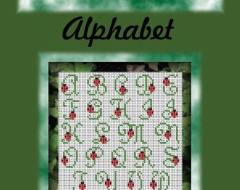 Cross stitch pattern - Ladybird Alphabet