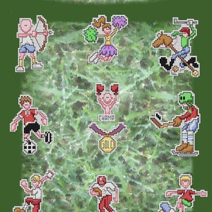 Cross Stitch Pattern - 101 Sporty Motifs