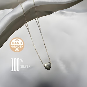 Minimalistische harthangerketting in sterlingzilver, kleine gouden hartketting, kleine hartketting, lief en schattig gepersonaliseerd cadeau voor moeder
