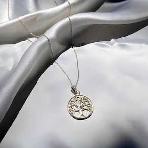 Collier chaîne en argent sterling Collier minimaliste en argent sterling, collier en argent simple, bijoux en argent, cadeau d&#39;anniversaire pour elle