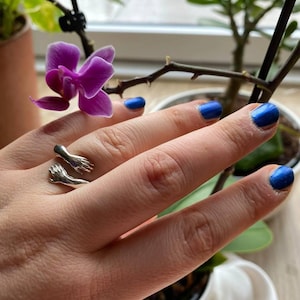 hug ring mother daughter ring hand ring 925 Sterling Silver Ring Personalized Love Hug Ring Engraved Hand Ring