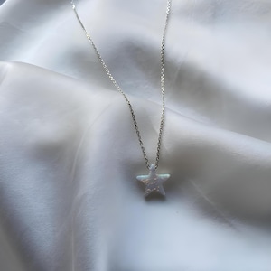 Star Choker Silver Star Necklace Star mini star necklace open star necklace Sterling Silver Choker Sternenkind Star Choker Star Necklace