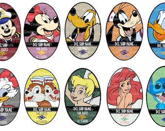 If you love the designs of the Disney Cruise Line luggage tags, you can now have a personalized luggage tag magnet!