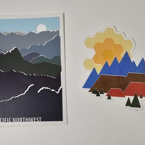 PNW and mountains stickers