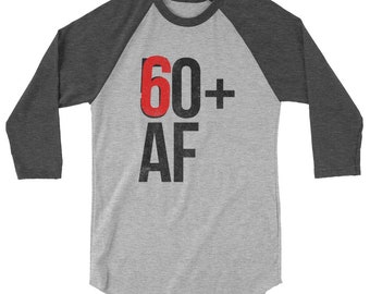 60+AF -- 3/4 sleeve raglan shirt