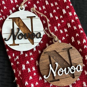 Personalized Wooden Christmas Ornaments - Custom Name Decor