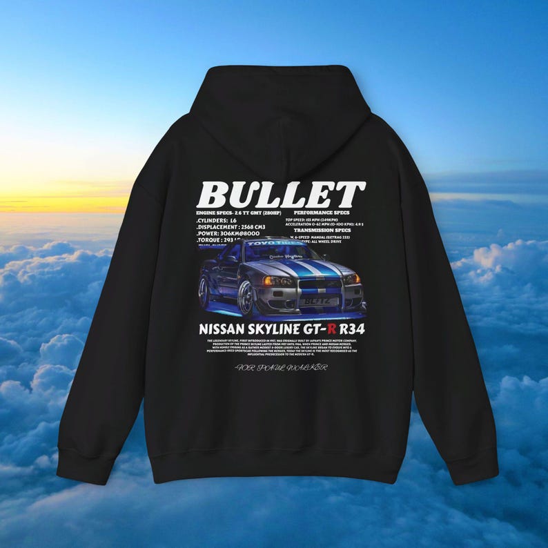 Fast and Furious, Fast and Furious Shirt, Nissan Gtr R34 Skyline, For Paul Walker, Paul Walker Shirt, Vintage Car Hoodie, Cars Hoodie, Cars. Black