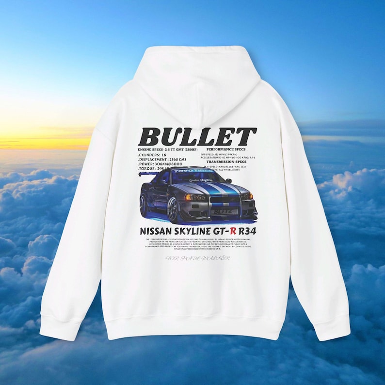 Fast and Furious, Fast and Furious Shirt, Nissan Gtr R34 Skyline, For Paul Walker, Paul Walker Shirt, Vintage Car Hoodie, Cars Hoodie, Cars. White