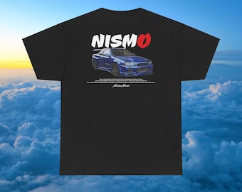 Nissan Skyline GTR34 Tee: Vintage JDM Car Graphic