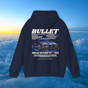 Fast and Furious, Fast and Furious Shirt, Nissan Gtr R34 Skyline, For Paul Walker, Paul Walker Shirt, Vintage Car Hoodie, Cars Hoodie, Cars. Navy