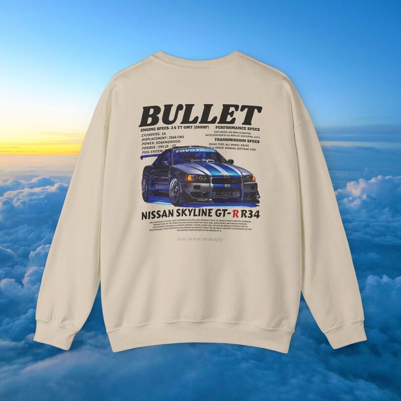Fast and Furious, Fast and Furious Shirt, Nissan Gtr R34 Skyline, For Paul Walker, Paul Walker Shirt, Vintage Car Sweatshirt, Car sweatshirt Sand