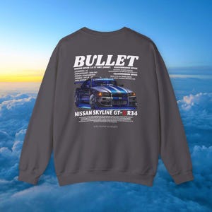 Fast and Furious, Fast and Furious Shirt, Nissan Gtr R34 Skyline, For Paul Walker, Paul Walker Shirt, Vintage Car Sweatshirt, Car sweatshirt Charcoal
