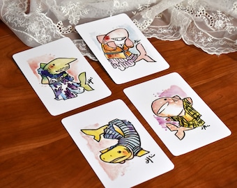 Cute Shark Postcard Set, 4x6 Watercolor Shark Prints