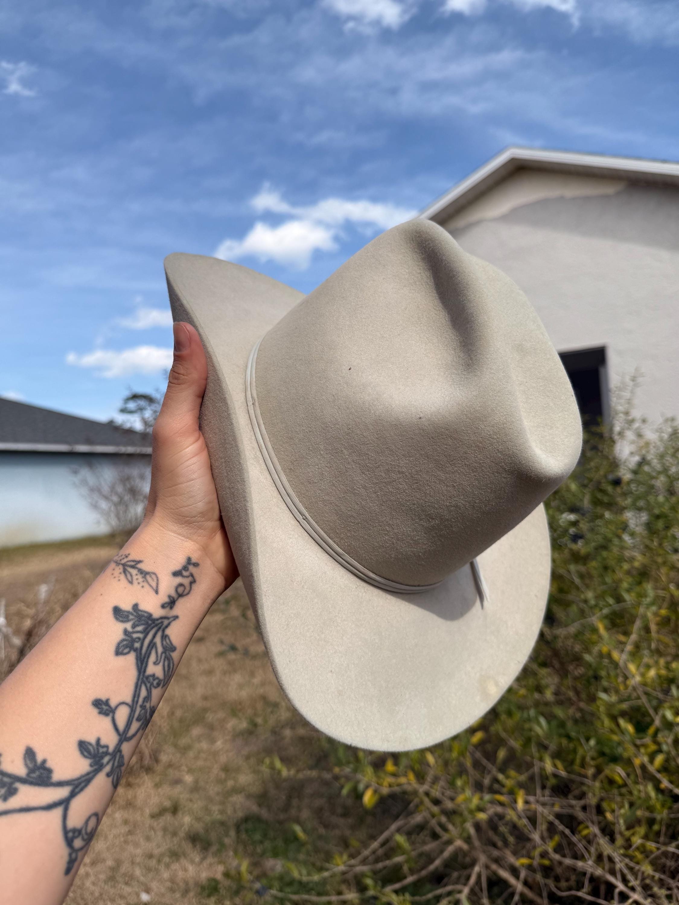 7 5/8 Vintage Cowboy Hat - Etsy