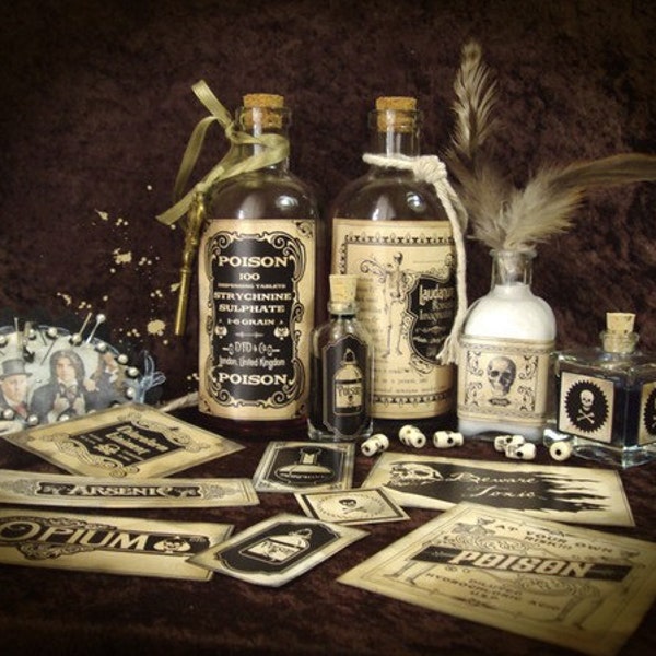 Highly Poisonous Apothecary Stickers Part 1 of 3