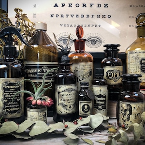 Vintage Junk Journal Poison Set - Victorian Decorative Labels - INSTANT DOWNLOAD Art for Curiosity Cabinets