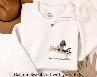 Sudadera personalizada para perros y pilates, Sudadera de pilates personalizada, Camiseta personalizada para perros