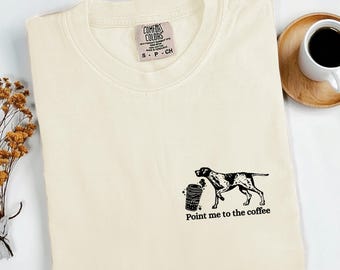 Point Me to the Coffee Duitse kortharige aanwijzer, SAP-T-shirt, cadeau voor koffieliefhebber