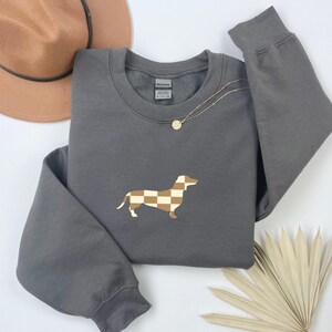 Cute Dachshund Sweatshirt, Cozy Crewneck, Pet Lover Gift, Dog Owner Apparel, Dog Mom Crew, Doxie Mom, Dachshund Sweater, Wiener Dog Sweater